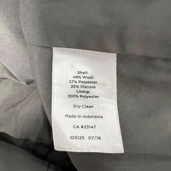 Talbots Womens Wool Blend A-Line Skirt Above Knee Gray Size 16P Zip - Picture 9 of 9